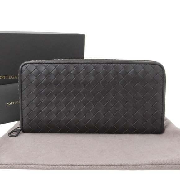 BOTTEGA VENETA Other - Bottega Veneta Intrecciato Round Zipper Long Wallet Leather Brown 510643